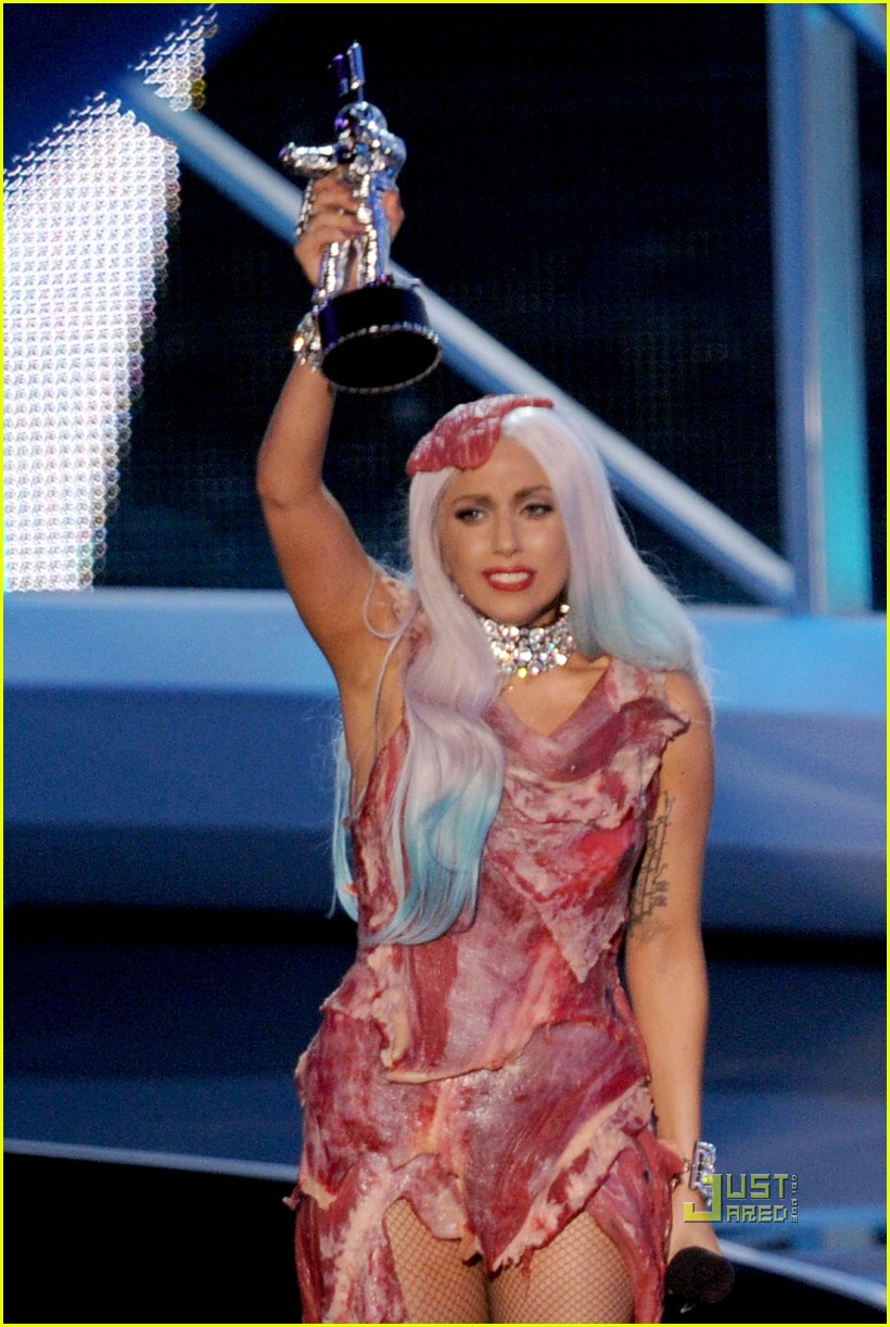 Lady Gaga's Meat Dress Born This Way!!! Photo 2479698 2010 MTV