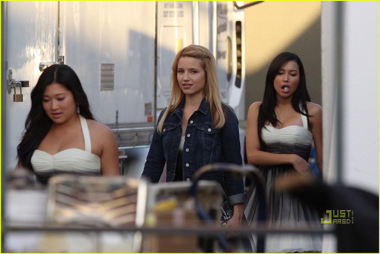 Lea+michele+and+dianna+agron+emmys