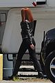 scarlett johannson red hair on captain america the winter soldier set 19