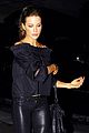 kate beckinsale rocks leathers pants to dinner 04
