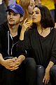 mila kunis ashton kutcher share courtside kiss at nba finals 05