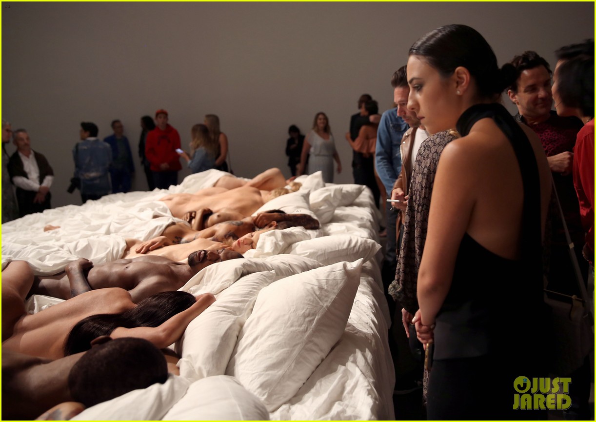 kanye west opens art gallery featuring his famous bed 15