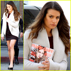 Lea Michele Brings Kristen Stewart's 'Marie Claire' Issue to 'Glee' Set!