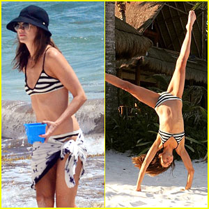 Michelle Monaghan Does a Cartwheel to Celebrate Spring Break