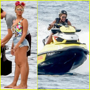 Beyonce Goes For A Jet Ski Ride While Vacationing In Italy