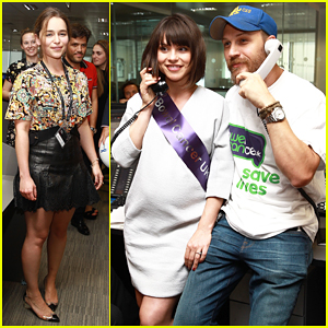 Tom Hardy & Pregnant Wife Charlotte Riley Join Emilia Clarke For BGC Global Charity Day!