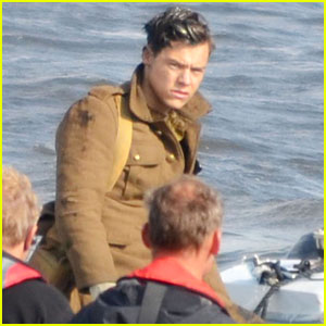Harry Styles Shows Off His Short Hair on 'Dunkirk' Set
