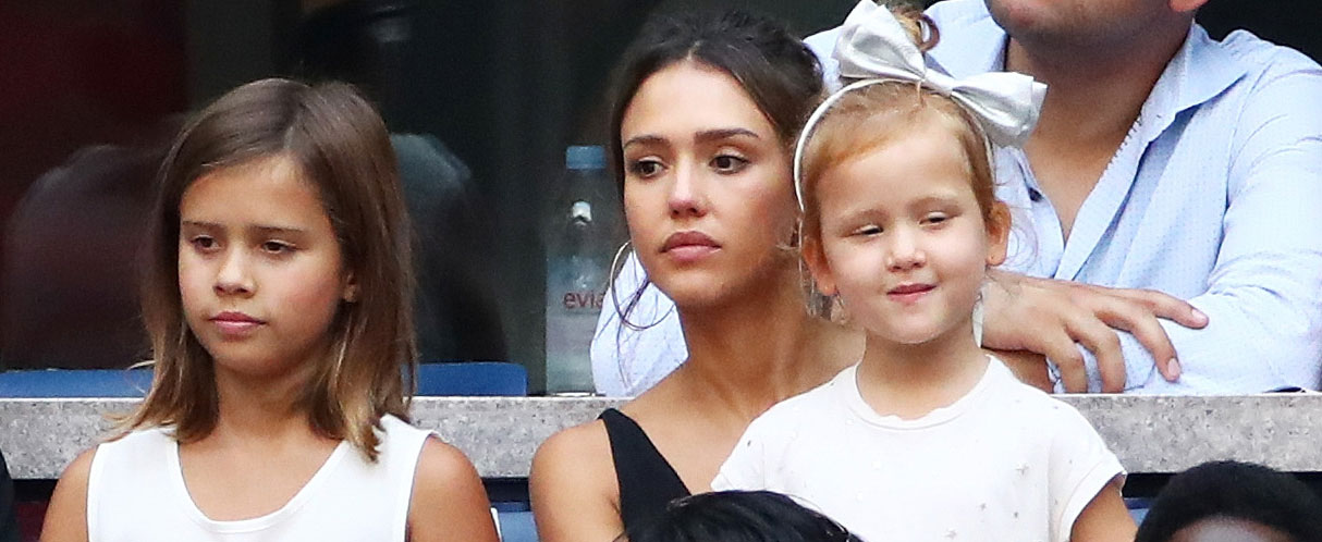 Jessica Alba's Daughters Honor & Haven Are All Grown Up at U.S. Open 2016!