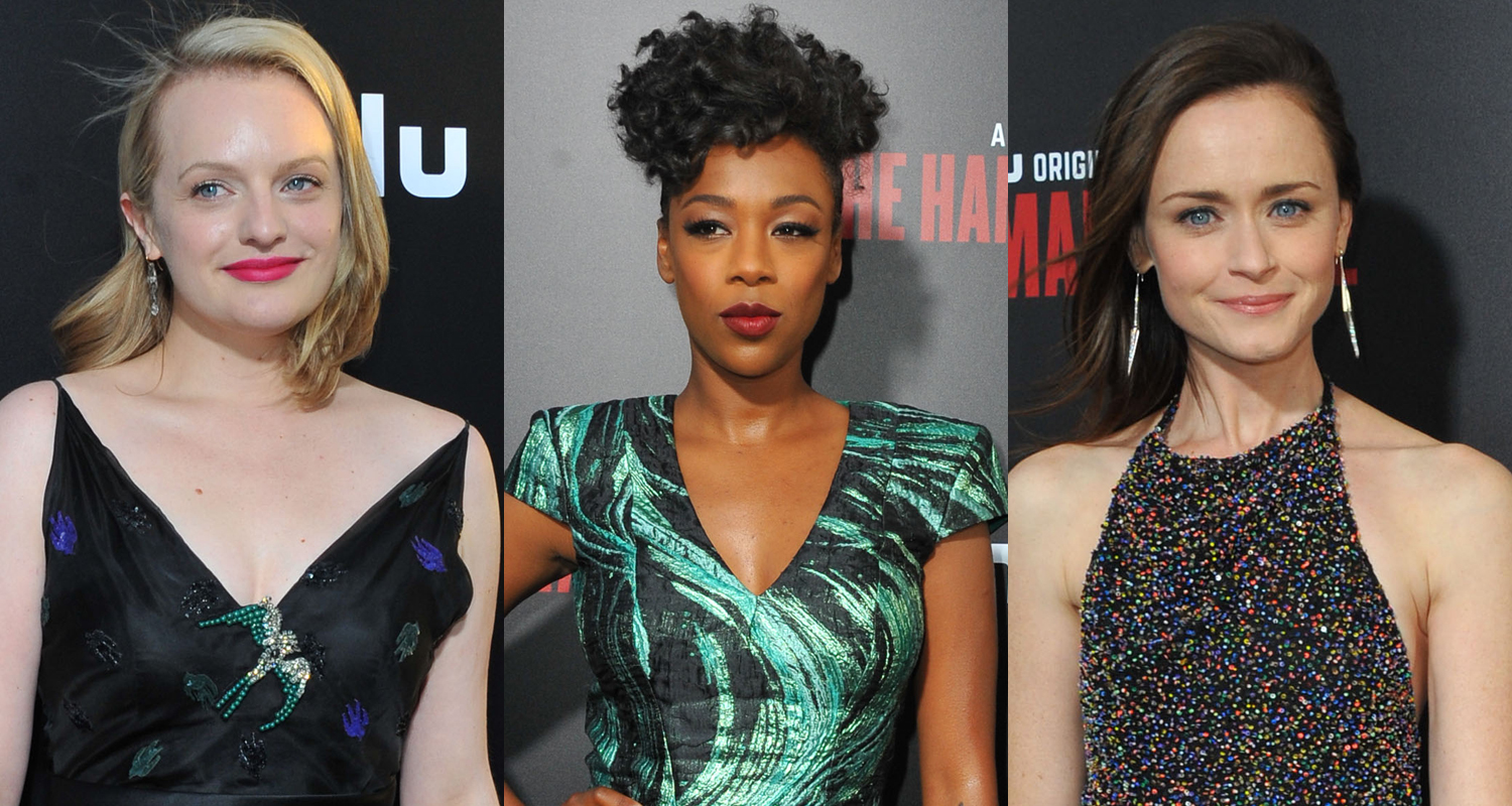 Elisabeth Moss, Samira Wiley, & Alexis Bledel Stun at 'The Handmaid's Tale' Premiere