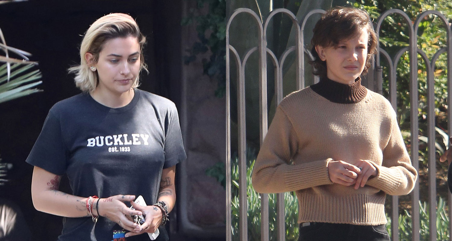 Paris Jackson & Millie Bobby Brown Film Together in Los Feliz