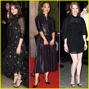 Felicity Jones, Ruth Negga & Jessica Chastain Go Dark For Met Gala After Party Looks!