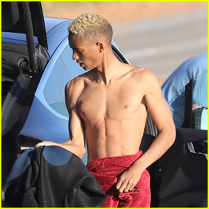 Jaden Smiths Abs He Shows Off Abs While Planting Trees