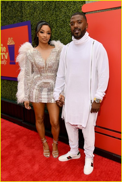 Princess Love and Ray J on red carpet at the MTV Movie and TV Awards Unscripted